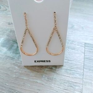 NWT Express Gold and Rhinestone Earrings